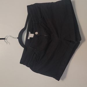 Black denim like shorts